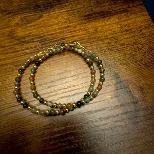 Gold Fill Earthy Gemstone Bracelets (2)